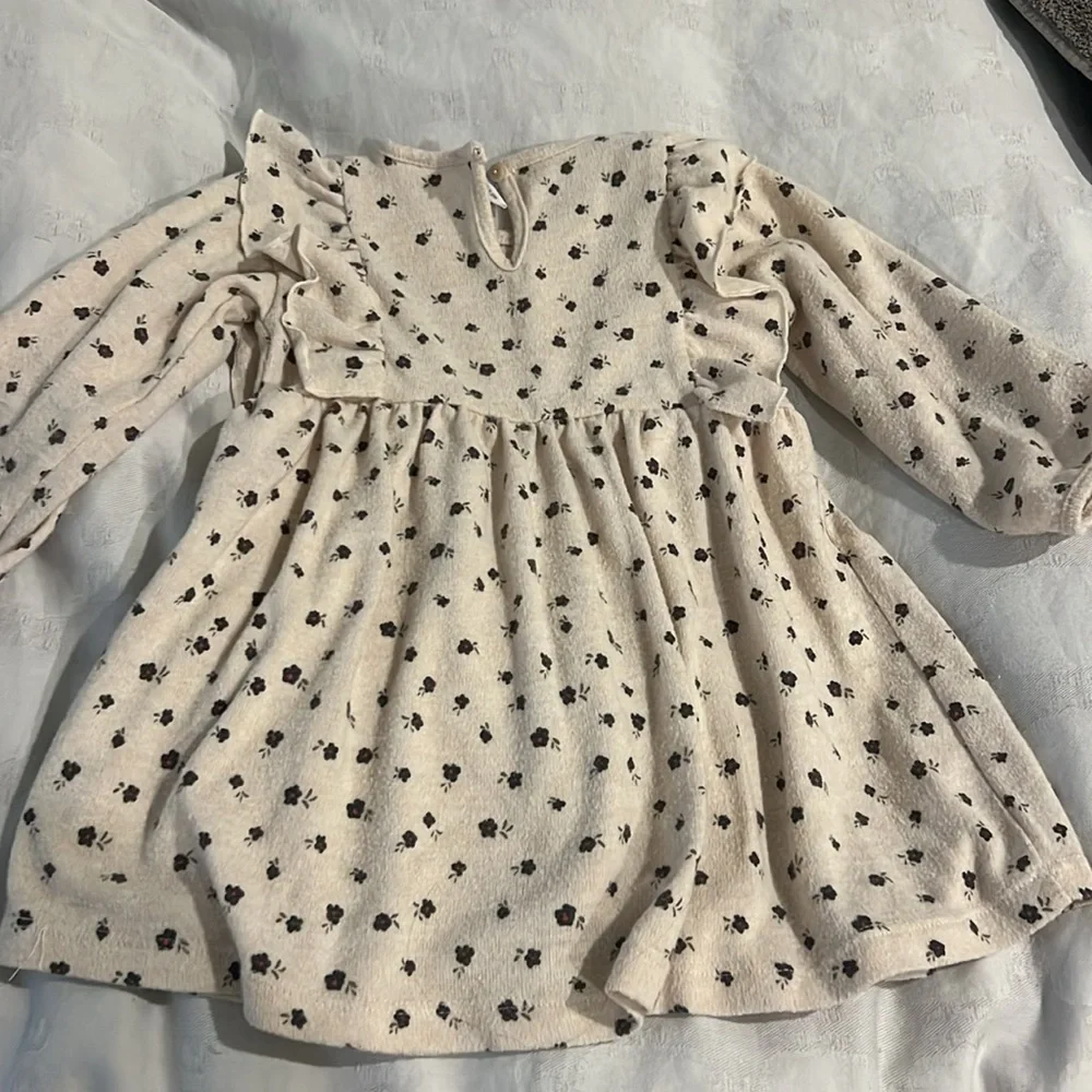 Zara size 2 Floral Dress with ruffle detail